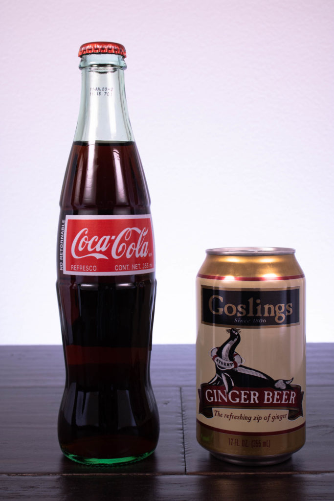 Mexican Coke and Goslings Ginger Beer