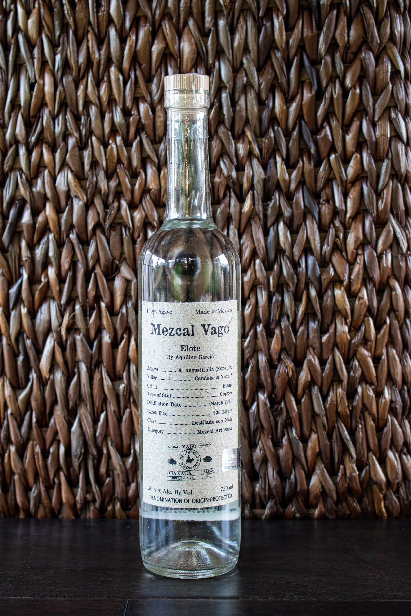 Mezcal Vago Elote Bottle