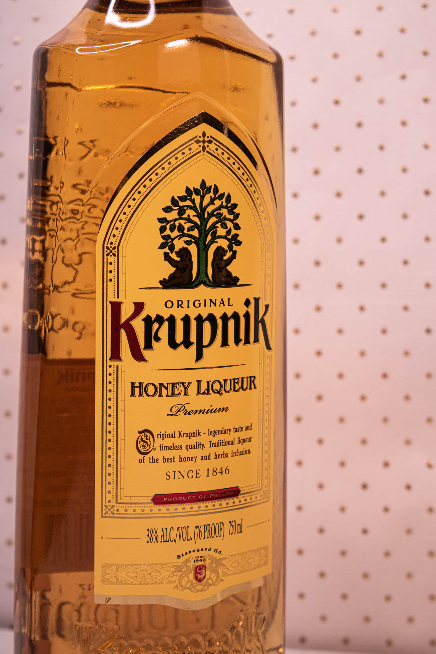 Original Krupnik Honey Liqueuer Label