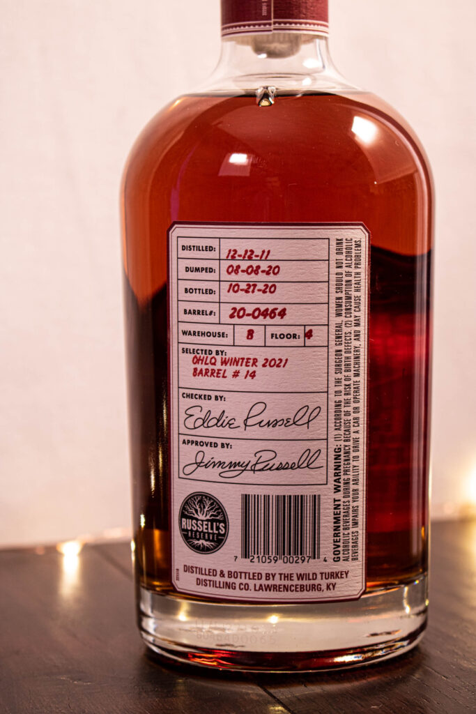 OHLQ Russell's Reserve Winter 2021 - Full Label