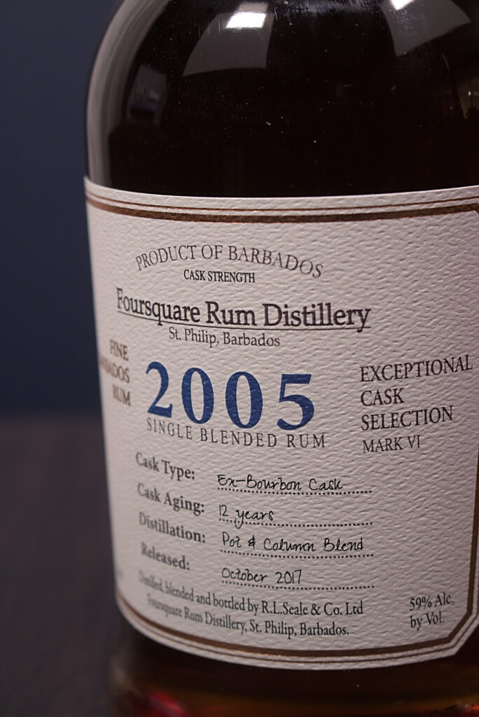 Foursquare Rum Distillery 2005 Label