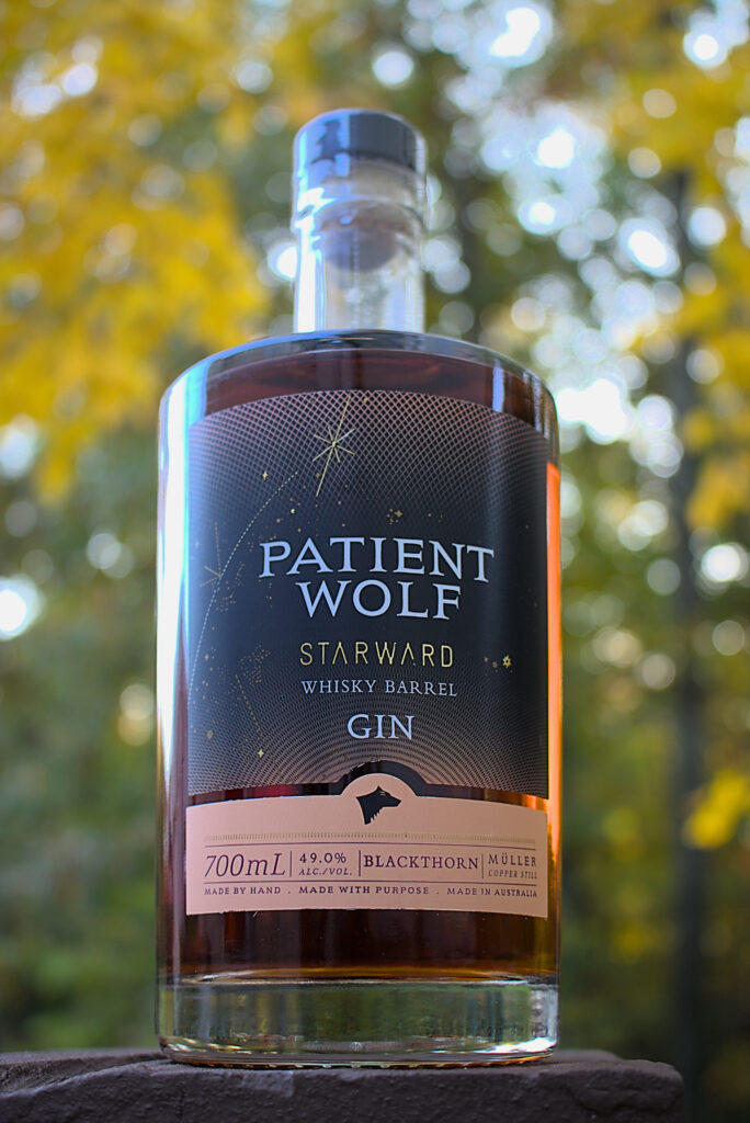 Patient Wolf Starward Whisky Barrel Gin Bottle