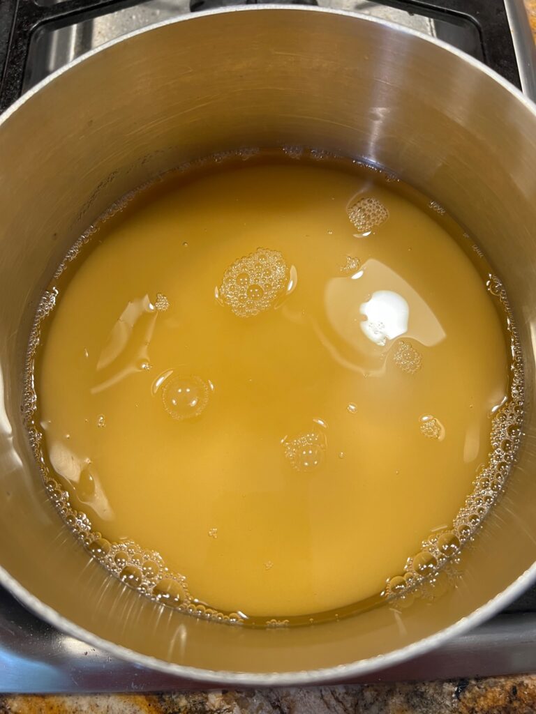 Pear Riesling Syrup - Filtered Poaching Liquid Combined with Sugar Pre-boil