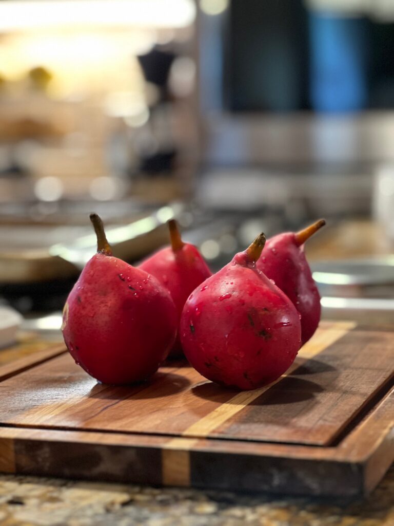 Pear Riesling Syrup - Red Anjou Pears